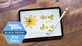 10th generation iPad and Apple Pencil with deal badge