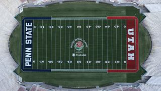 Penn State vs Utah live stream: aerial photo of the Rose Bowl 2023