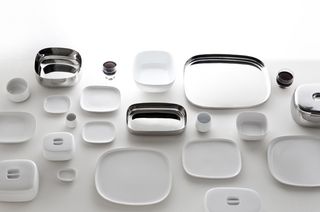 A photograph of the Ovale collection by Ronan and Erwan Bouroullec for Alessi, 2010