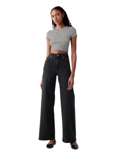 Gap Women's High Rise Stride Denim, Washed Black, 26 Short