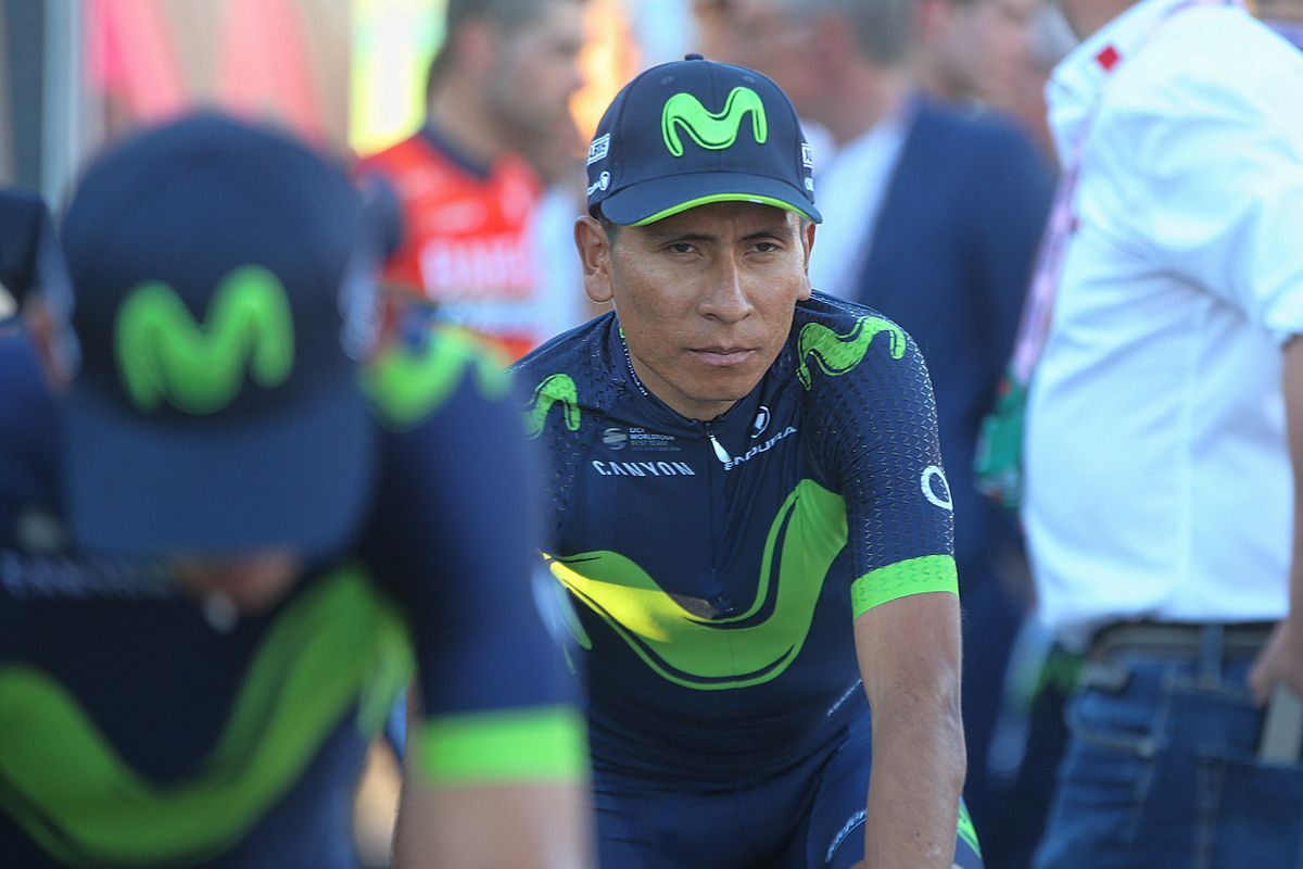 Nairo Quintana (Movistar) looking concentrated