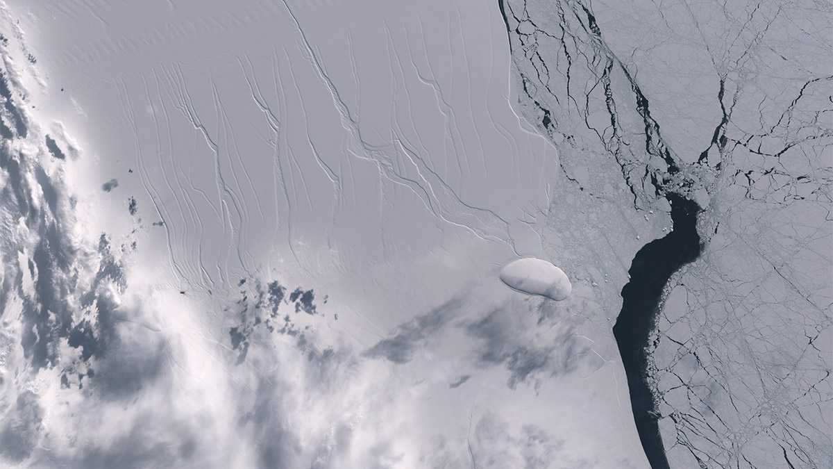 Larsen-C Ice Shelf Crack (8 March 2017), Antarctica.