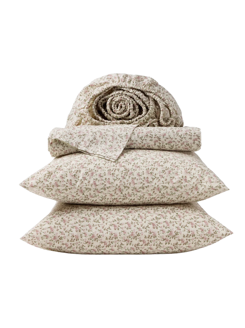 Organic Print Percale Sheet Set