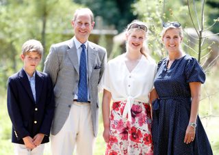 Sophie Wessex with Prince Edward, Lady Louise Windsor and James Viscount Severn