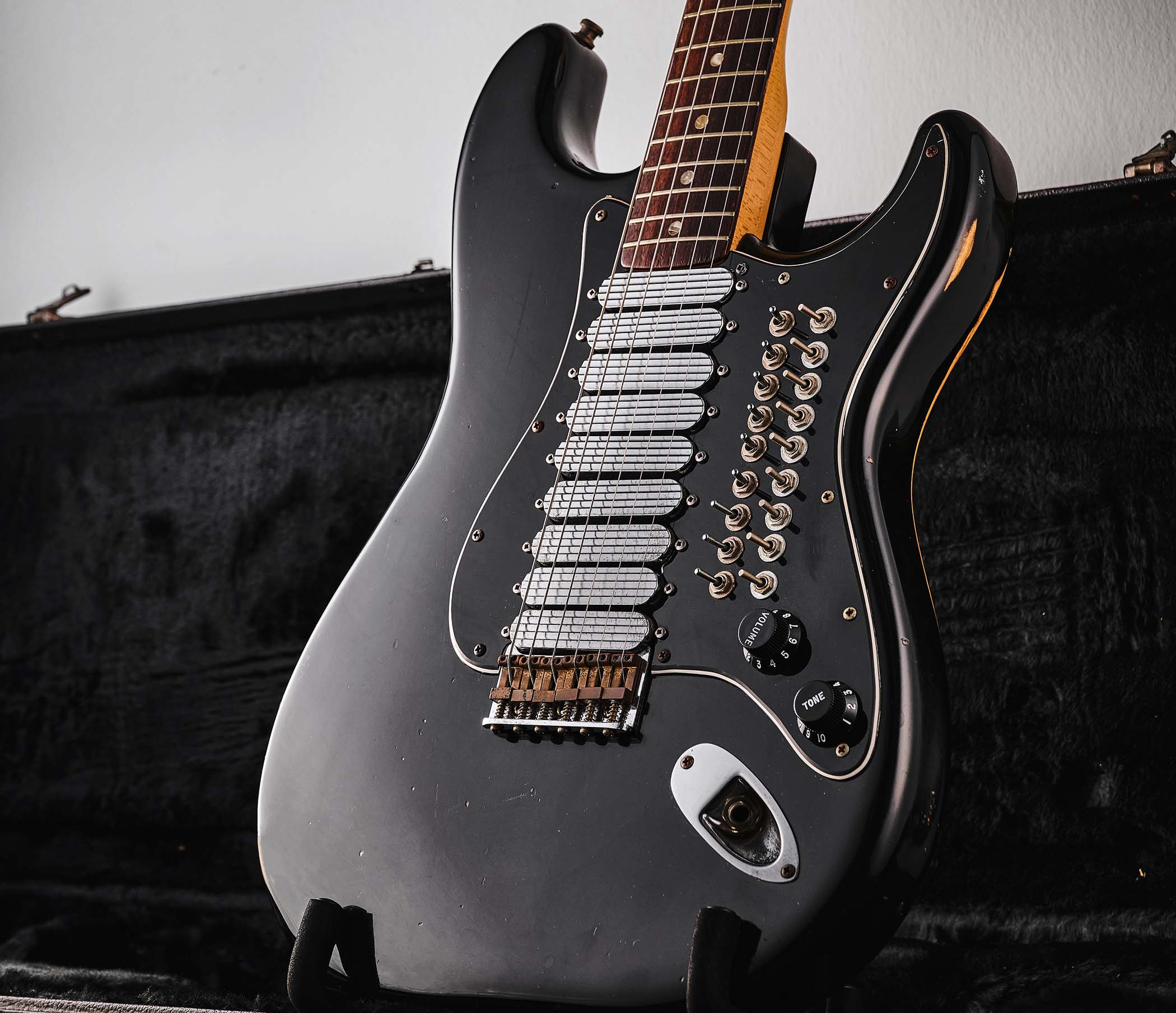 Johnny Marr's nine-pickup custom Stratocaster