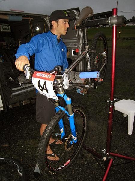 The final night-before tune-up at the Bromont World Cup.