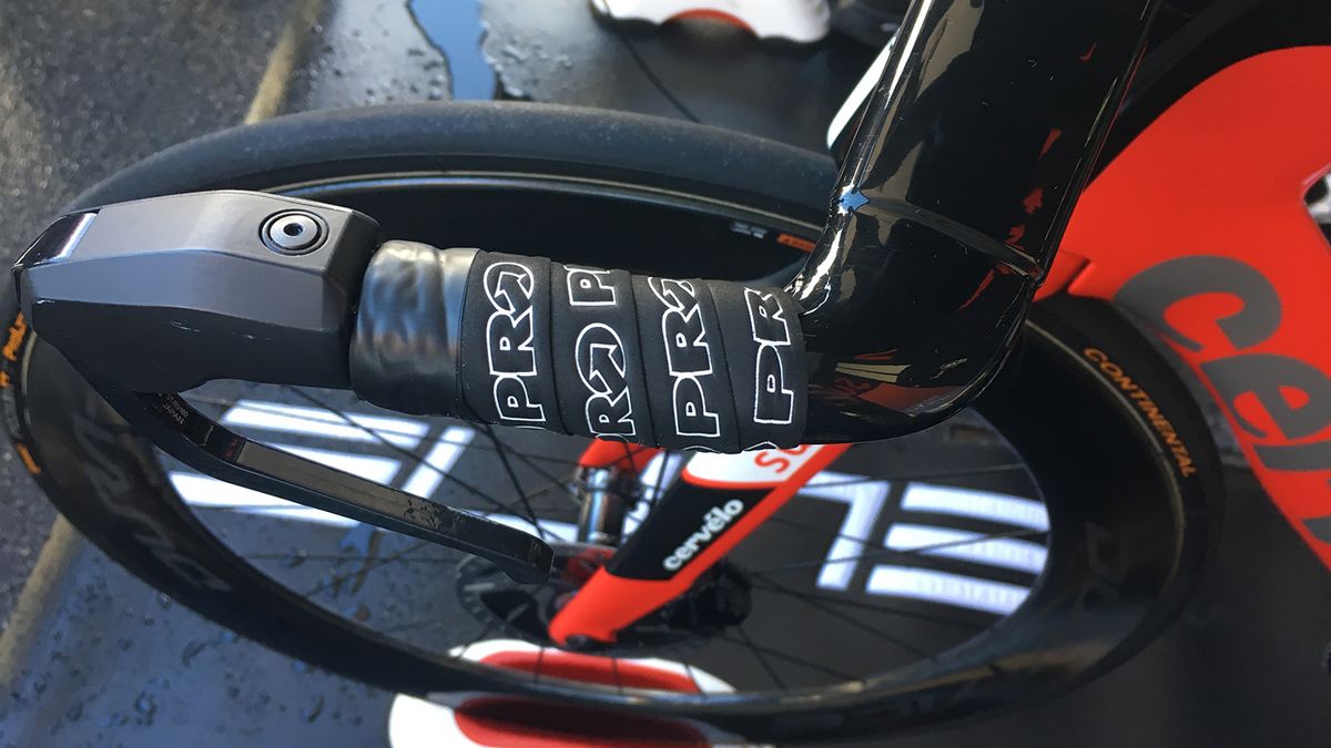 A few centimetres of handlebar tape offers grip and a little bit of comfort on the base bars