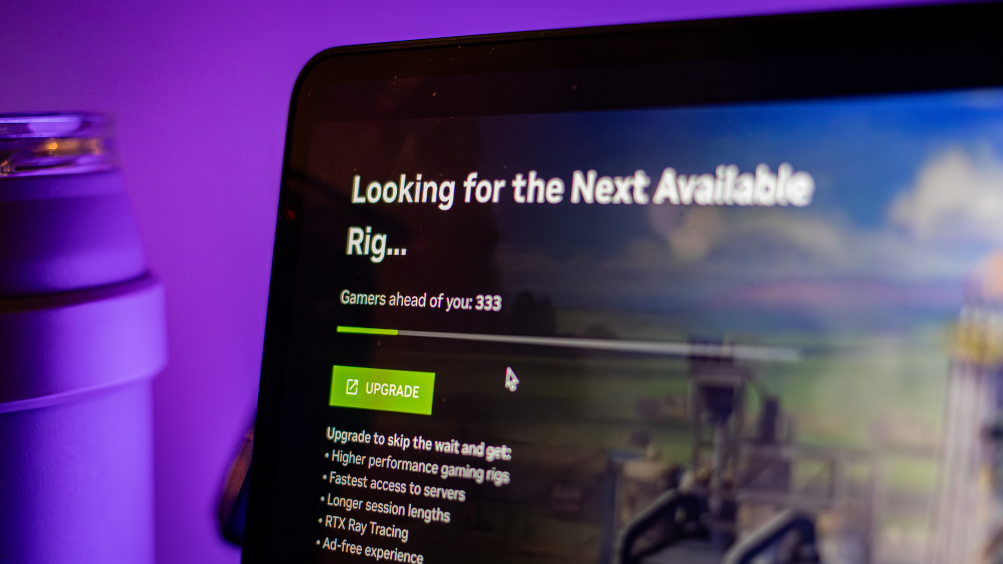 The waiting time for Captain of Industry on GeForce Now could be 60 minutes or more during peak hours.