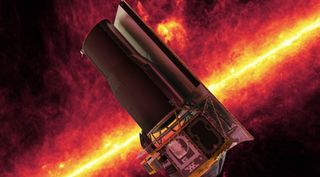 Spitzer space telescope art