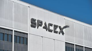 The exterior of SpaceX headquarters in Hawthorne, California as seen on July 22, 2018. 