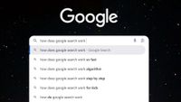 A Google search box with the query: how does google search work