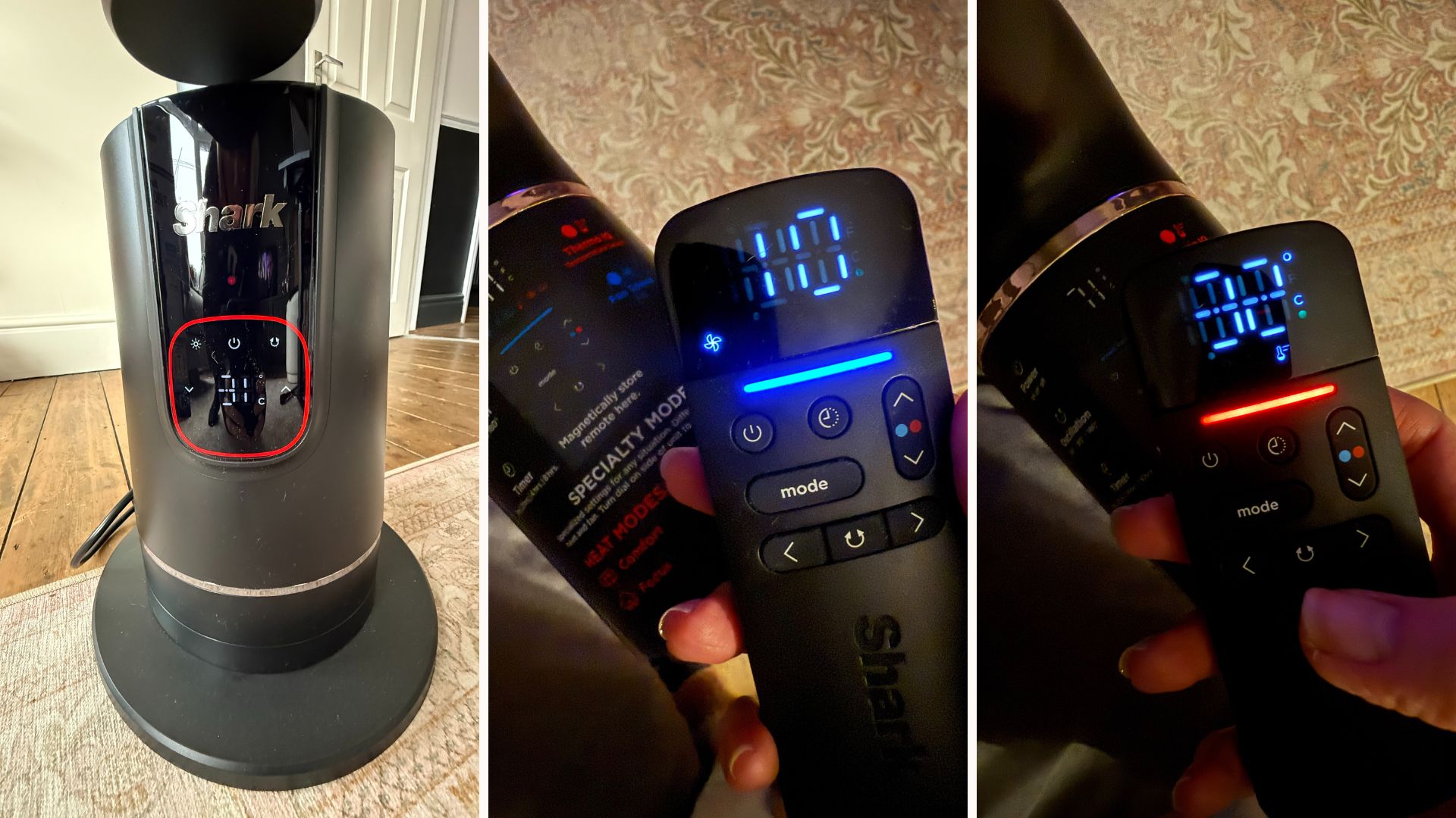 Shark Turboblade Cool and Heat fan during testing