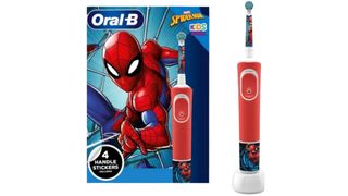 red and blue spiderman electric toothbrush