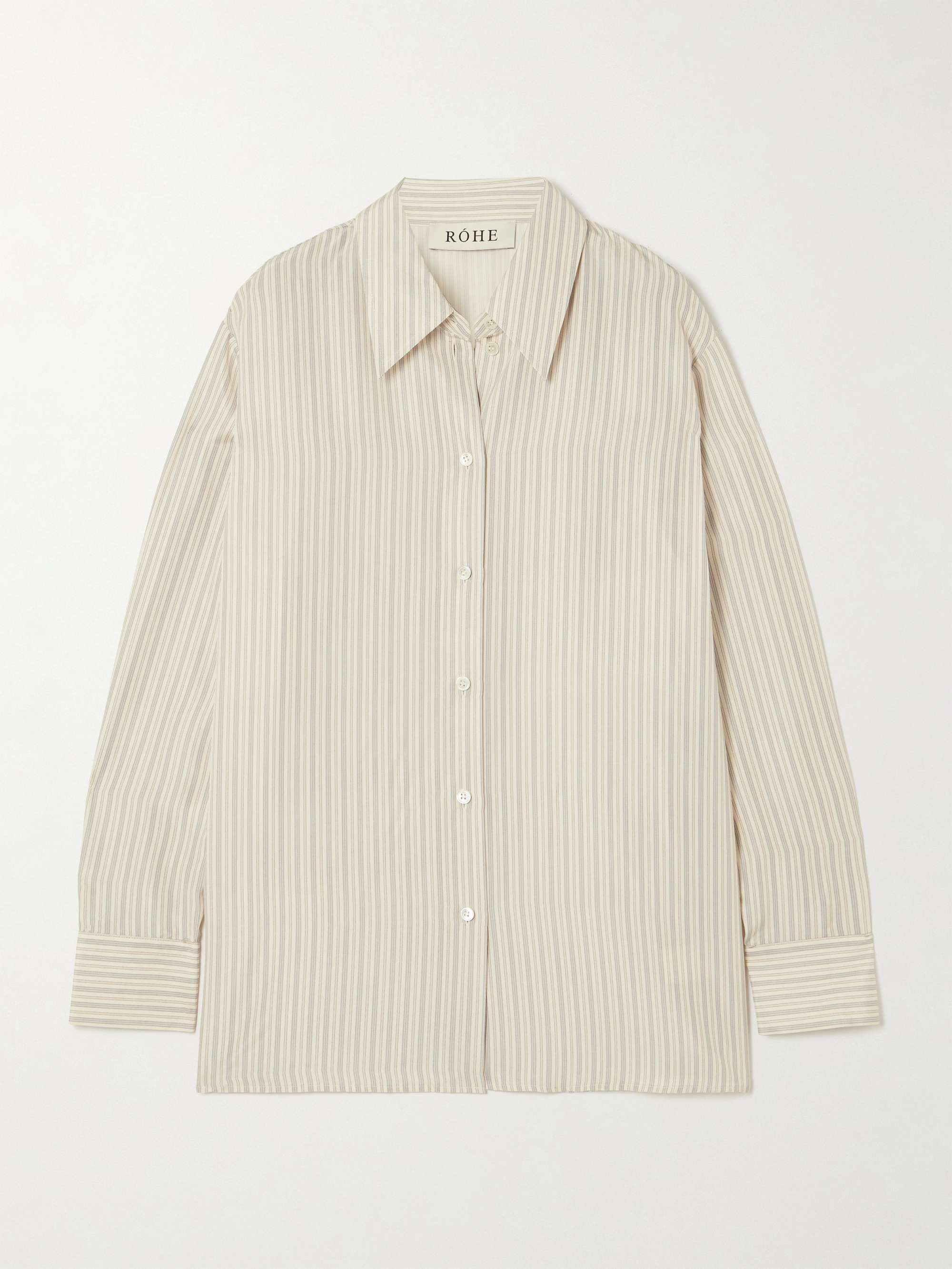 Oversized Striped Silk Shirt