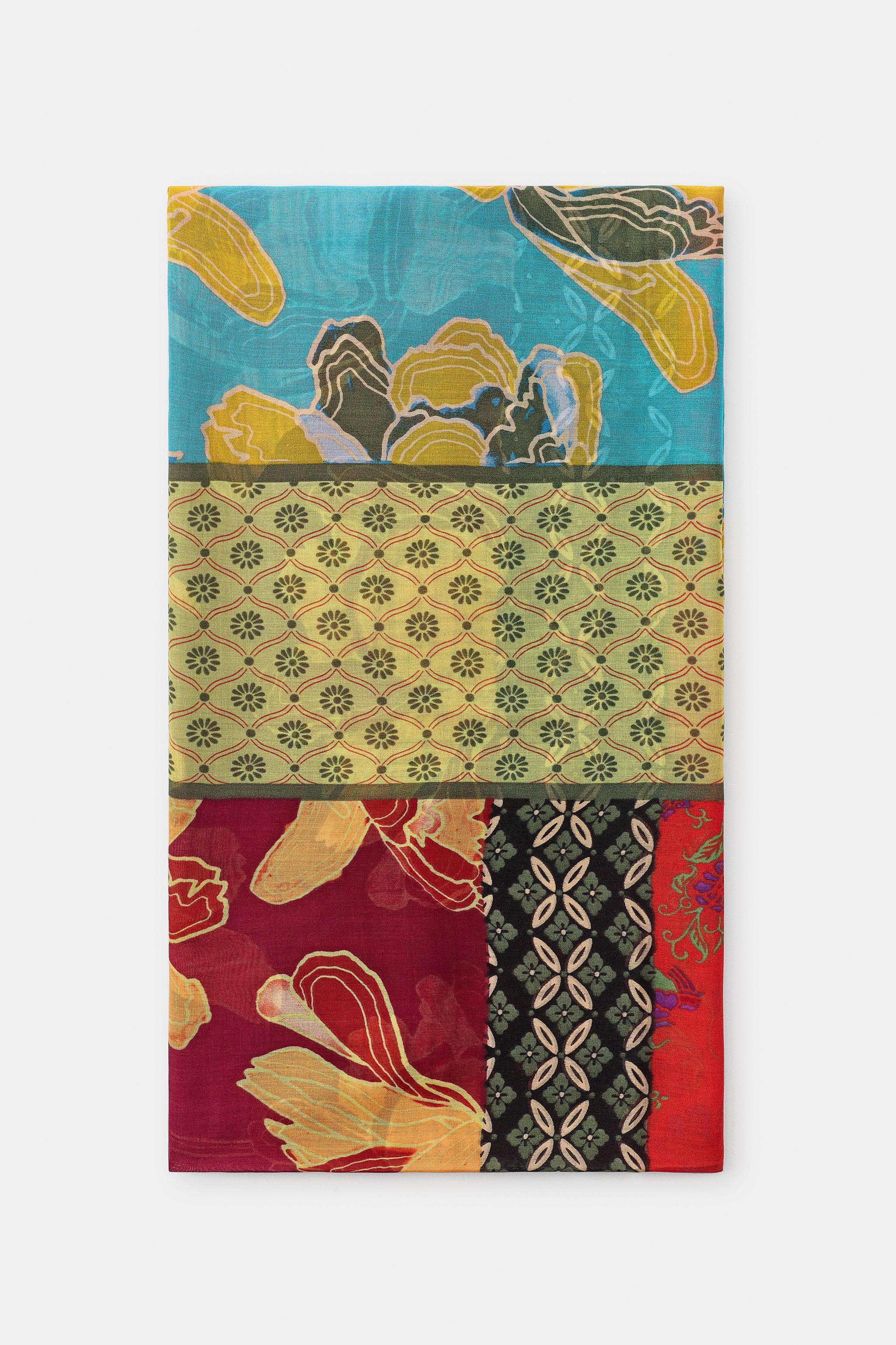 Modal Silk Printed Scarf - Multicolored - M