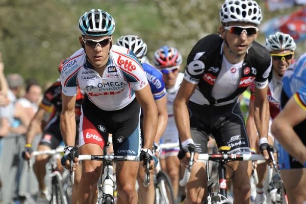 Philippe Gilbert (Omega Pharma - Lotto) in action.