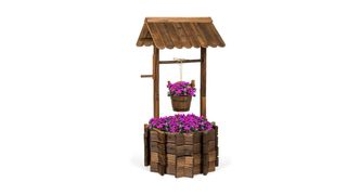 Best Choice Products rustic wooden wishing well
