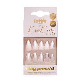 Lottie London press on nails, chrome nails