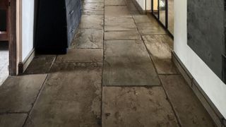 flagstone floor in hallway