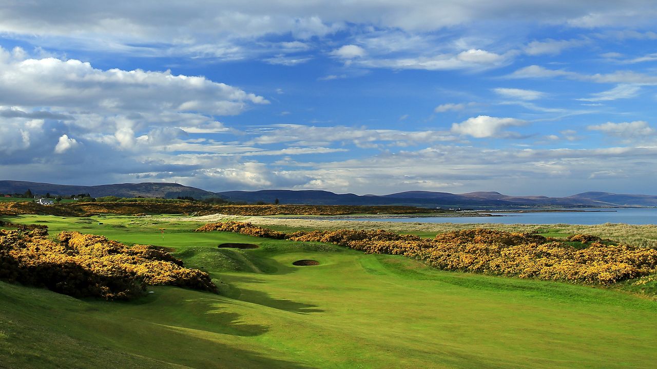 Royal Dornoch golf course pictured