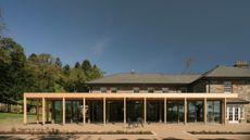The exterior of the garden room and rear portico at Drumhalla House by Pasparakis Friel