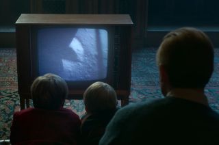 Prince Philip (Tobias Menzies) joins Princes Edward and Andrew watching the Apollo 11 moon landing. In real life, the footage being shown on the television would not be available until the astronauts returned the 16mm film to Earth.