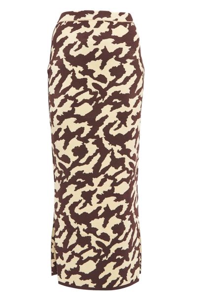 NANUSHKA Jenny intarsia midi skirt