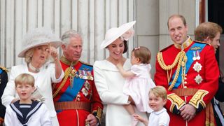 camilla, prince george, and princess charlotte at the 2016 trooping of the color
