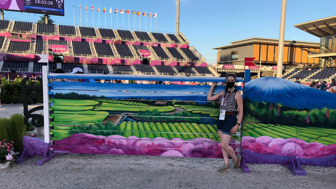 H&amp;amp;H's Polly Bryan on the Olympic showjumping course