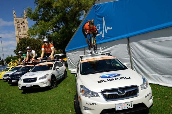 A huge marquee hosts the Tour Village, where fans can see the riders and team staff before and after each stage