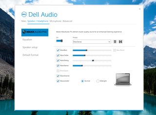 Dell's included Maxx audio software for fine-tuning