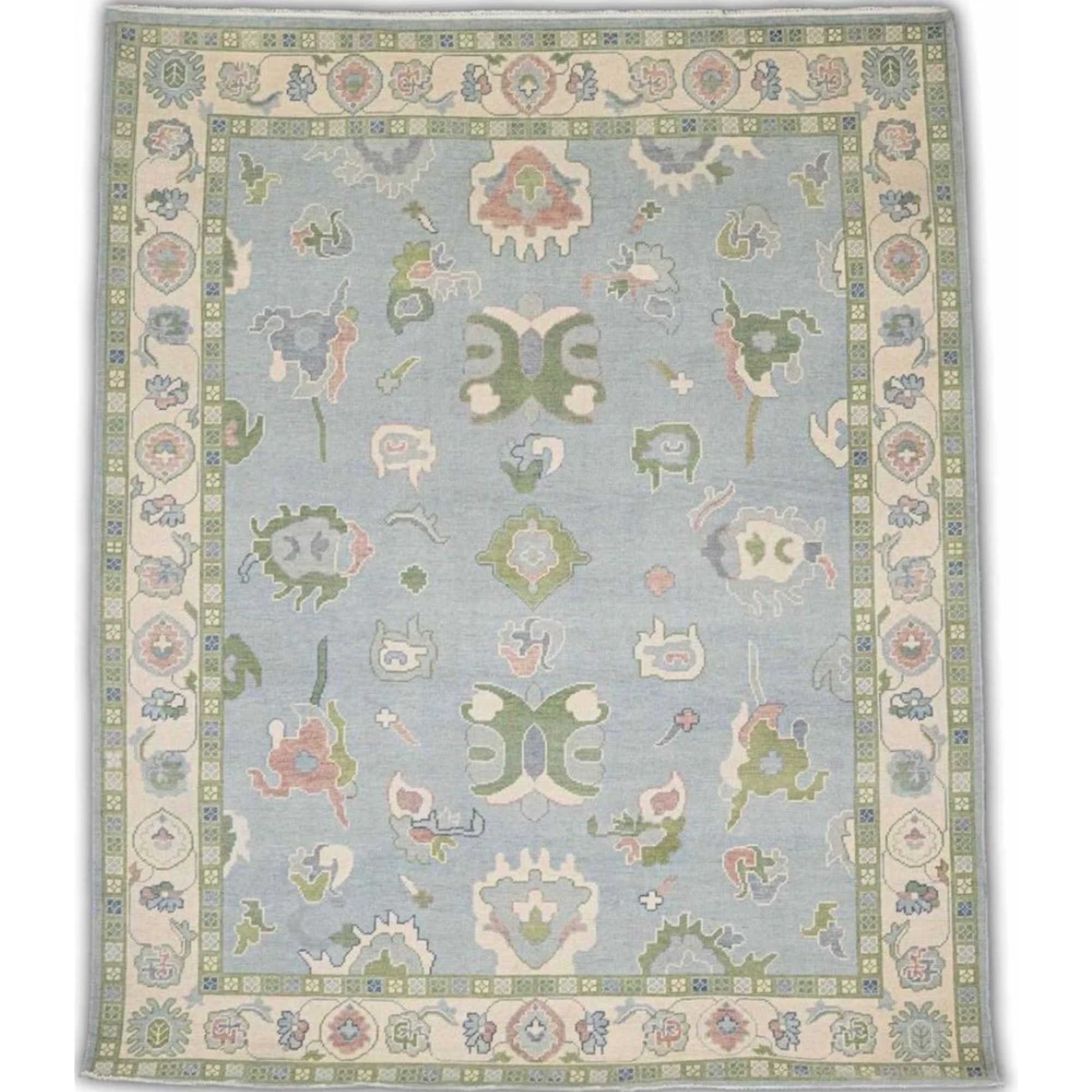 Hand Knotted Wool Oushak Rug 2' x 3'