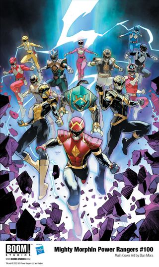 Mighty Morphin' Power Rangers #100 cover