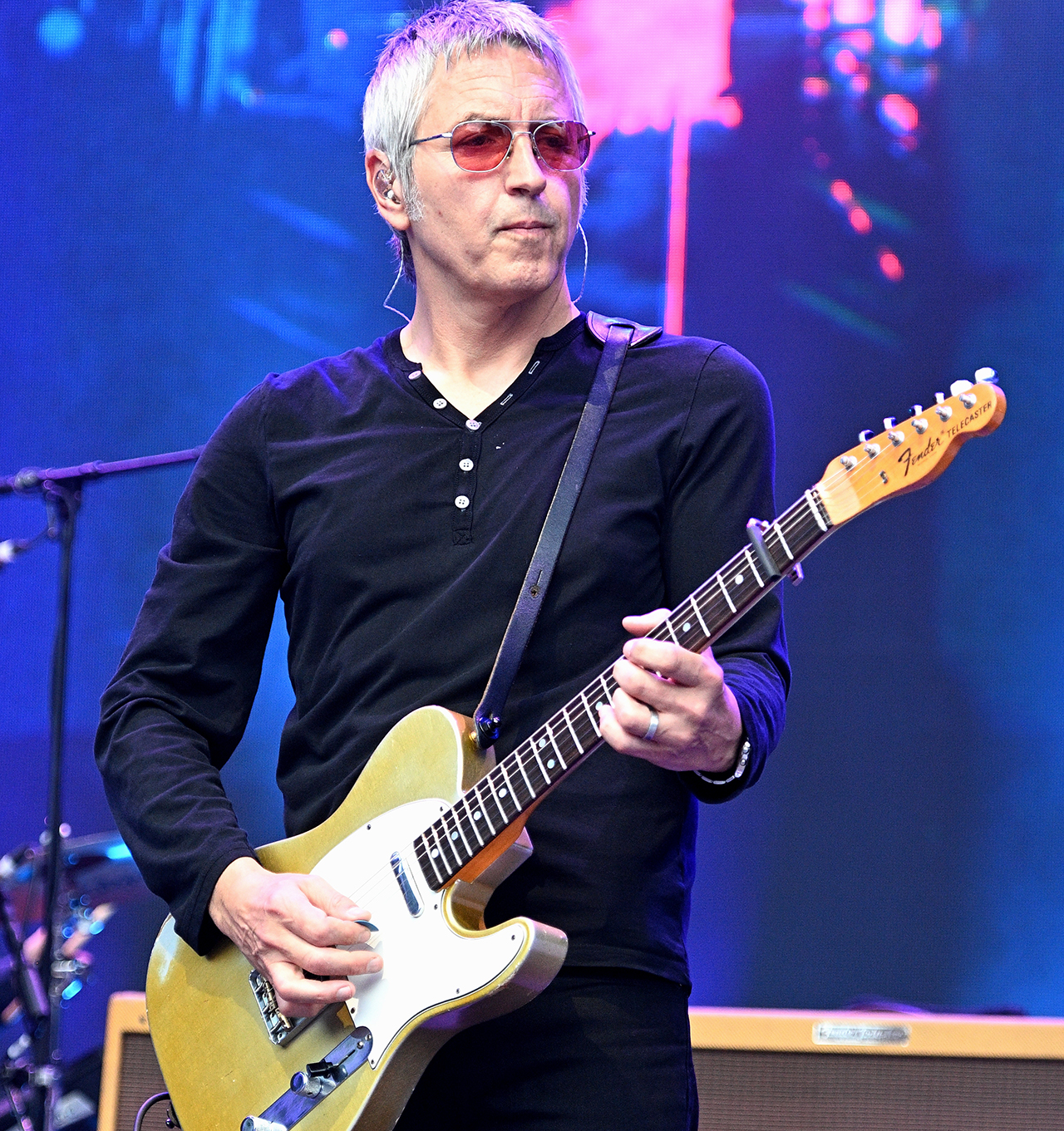 Gem Archer of Noel Gallagher's High Flying Birds performs on stage at Alexandra Palace Park on July 20, 2024 in London, England.