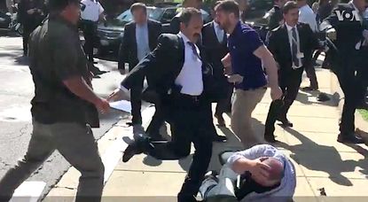 Turkish security guards kick protesters in D.C.