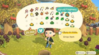 Finding gyroids in Animal Crossing: New Horizons