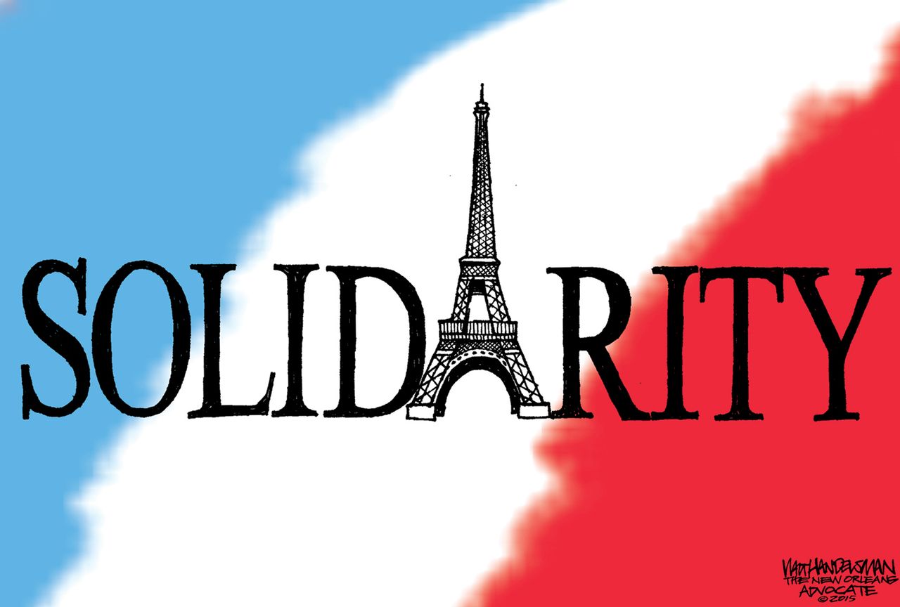 Editorial cartoon World Paris Attacks