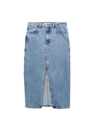 Denim Midi-Skirt - Women