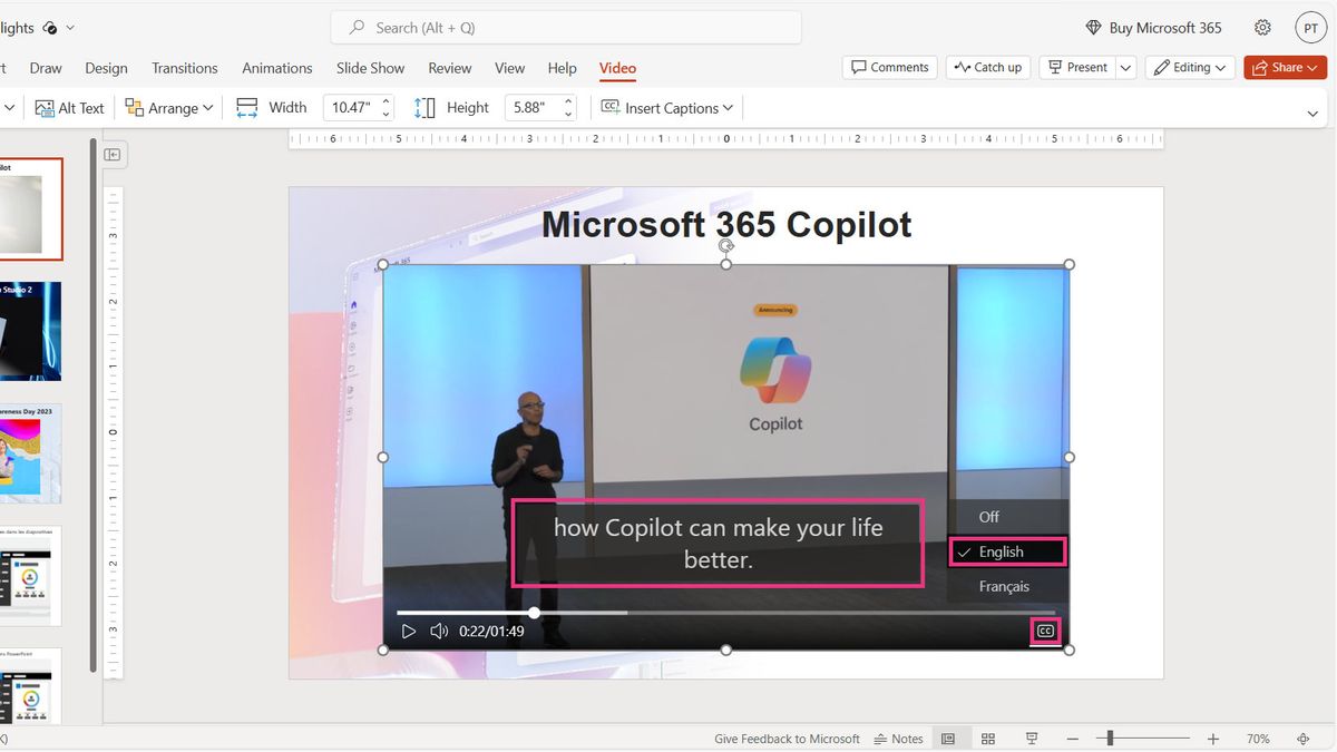 PowerPoint for the web now supports closed captions | Windows Central