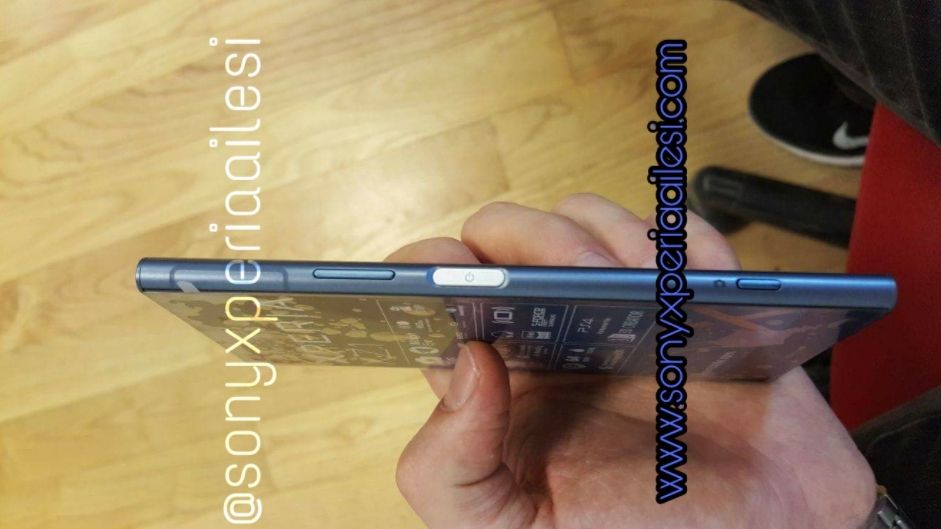Sony's oblong power button is present and correct in this Xperia XZ1 image