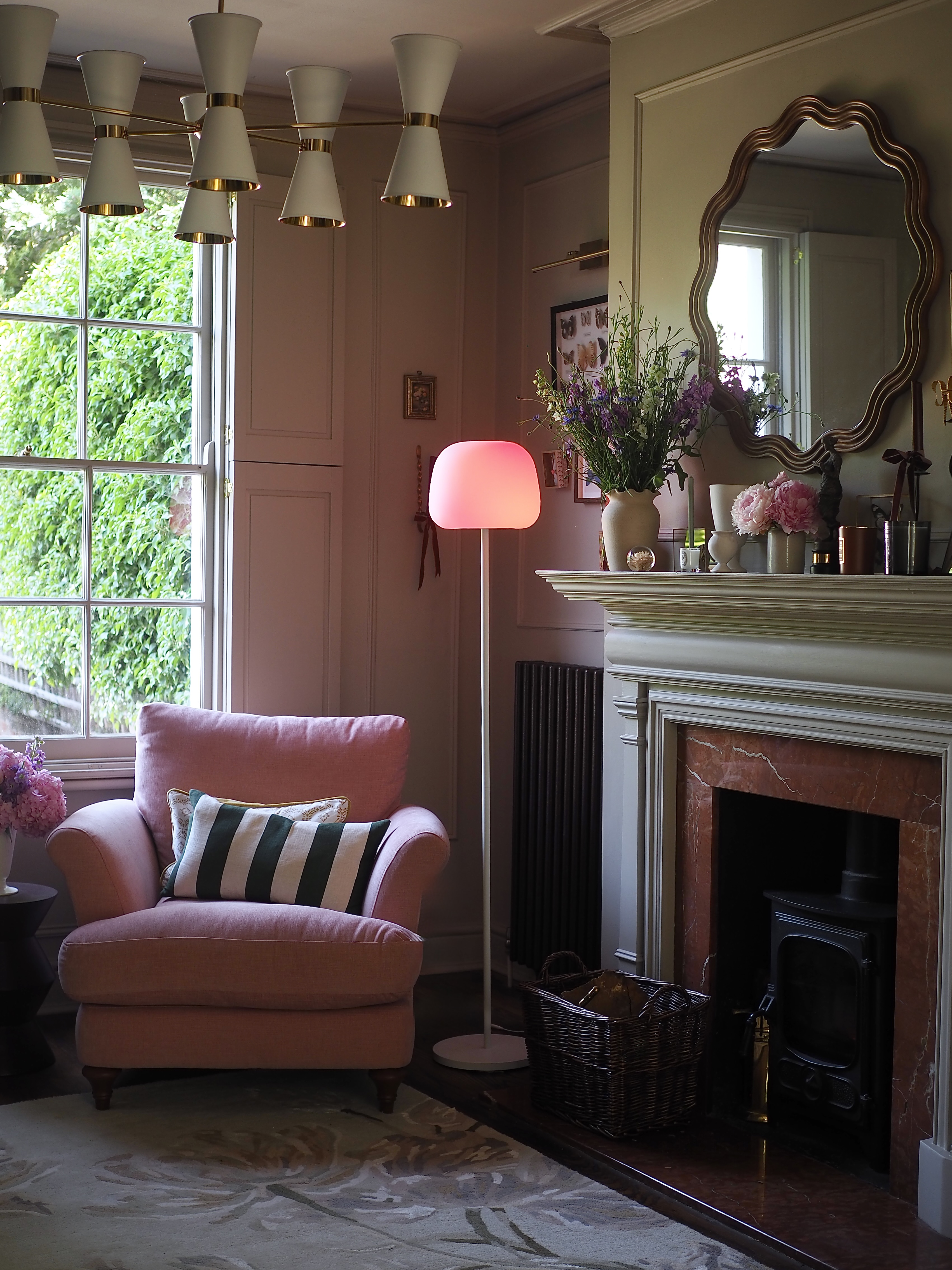 Govee 'Lantern' floor lamp in interior stylist's maximalist home
