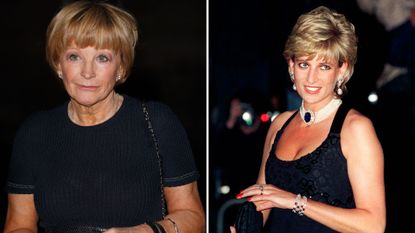 A comp image of Anne Robinson (L) and Princess Diana circa 1995 (R)