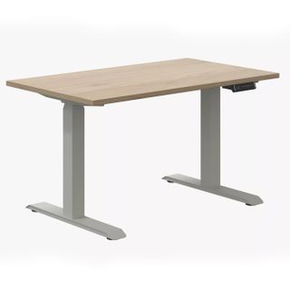 Bisley Sit & Stand Height Adjustable Oak Veneer Top Desk