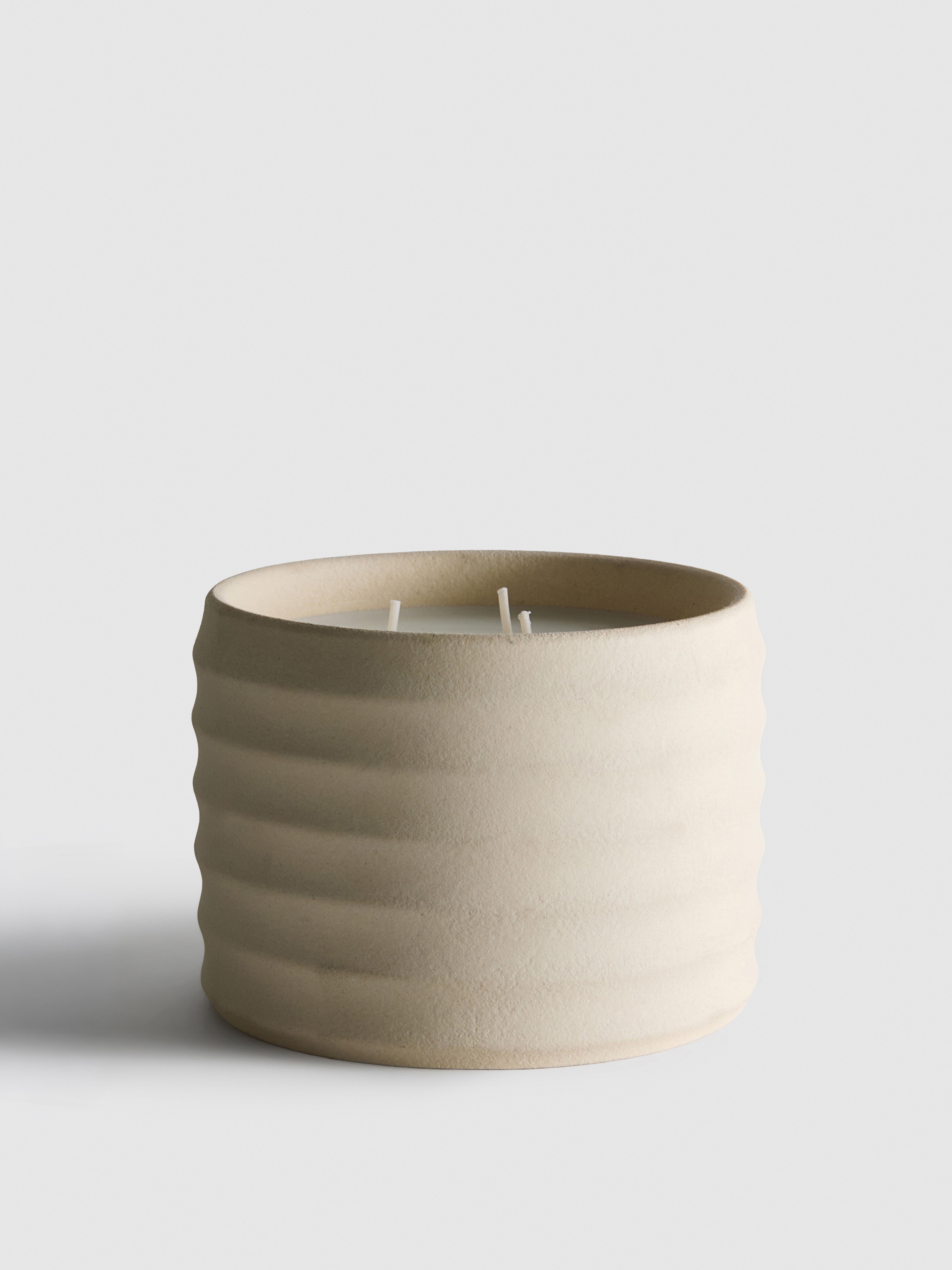 Three-Wick Ribbed Candle