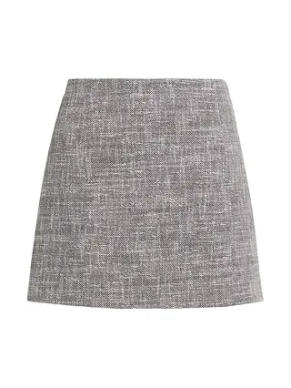 Cotton Tweed Miniskirt