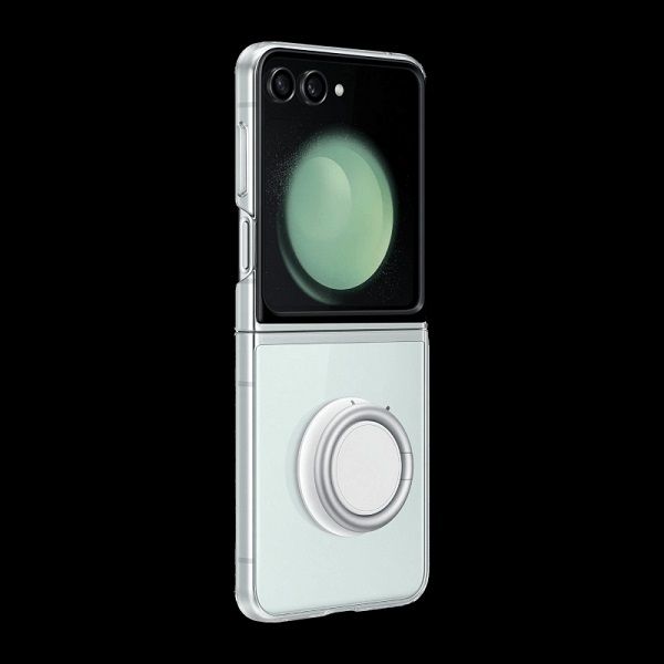 A leaked render of the case for the Galaxy Z Flip 5 with its PopSocket-like kickstand.