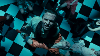 Christian Bale and Jessie Buckley as Frankenstein and The Bride dancing in The Bride