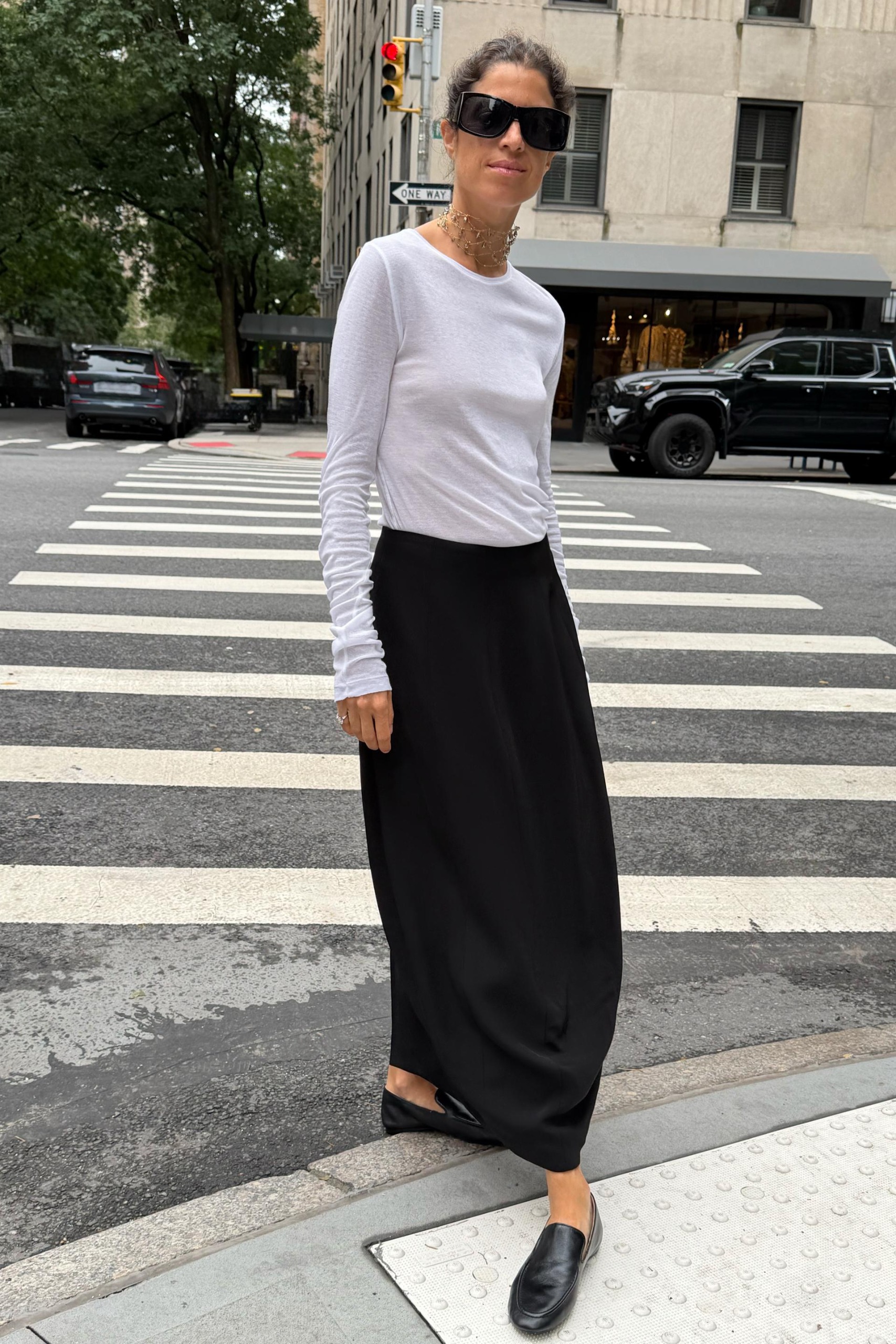 Rectangular Sunglasses - Black - M