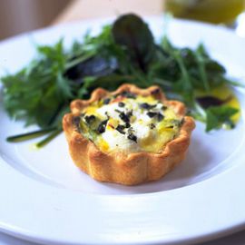 Leek and Goats’ Cheese Quiche with a Salad of Fresh Leaves | Dinner ...