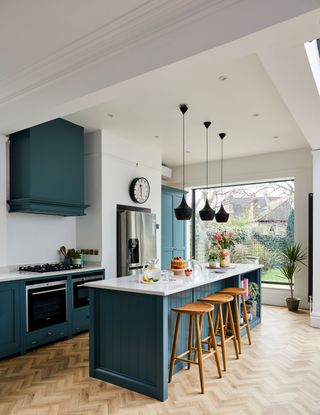 Andrew and Katie White’s conservatory-style kitchen extension is a bright, sympathetic addition to their Edwardian home in Lewisham
